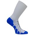 Powerplay SS 3011 Performance Sports Plantar Fasciitis Crew Arch Compression Socks; White-Royal - Large PO125261